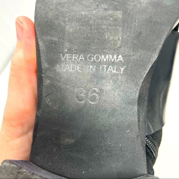 Stelle Monelle Black Suede Leather Ankle Boots – Size 36 (Made in Italy) - Picture 9 of 10